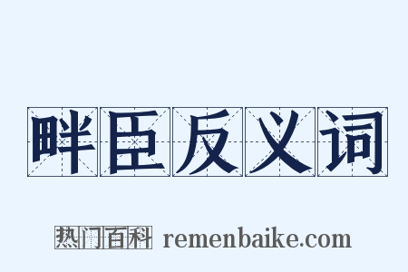 畔臣反义词是什么意思的图片